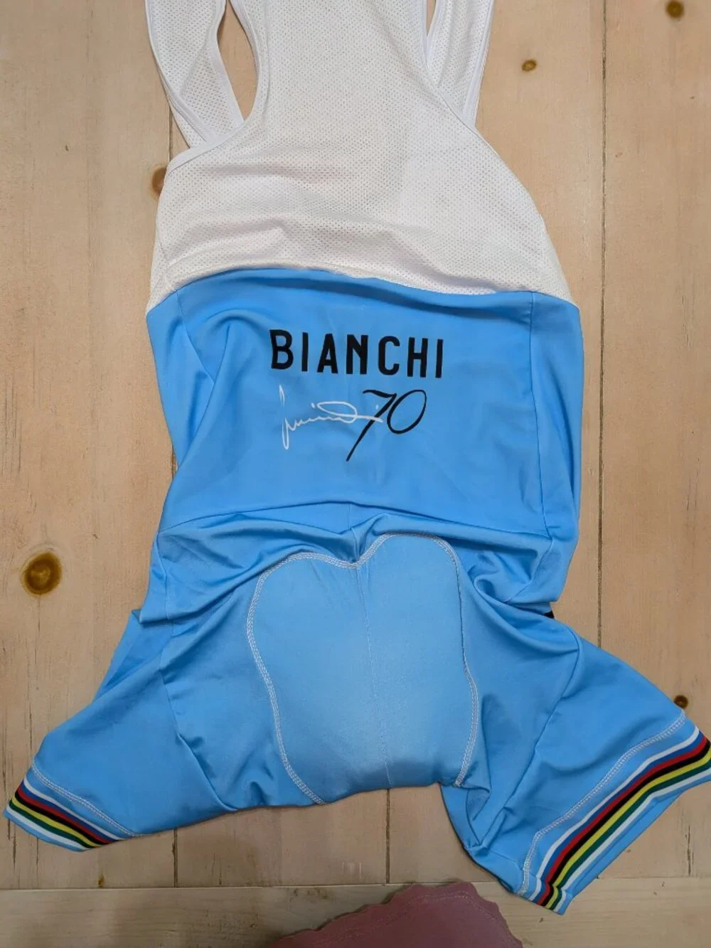Retro Cycling Gear Bianchi 70 Bib Cycling Shorts Celeste Blue $XL Padded, NWT